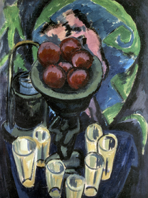 Ernst Ludwig Kirchner - Still Life with Glasses | Эрнст Людвиг Кирхнер