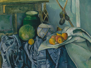 Cezanne Paul | Сезанн Поль - Натюрморт с банкой имбиря и баклажанами