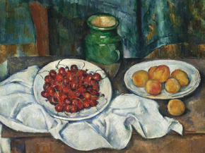 Cezanne Paul | Сезанн Поль - Натюрморт с вишней и персиками