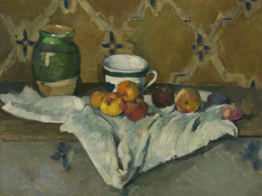 Cezanne Paul | Сезанн Поль - Натюрморт с банкой, чашкой и яблоками