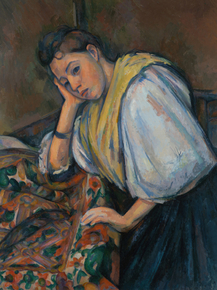 Cezanne Paul | Сезанн Поль - Молодая итальянка за столом
