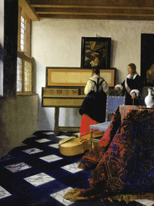 Jan Vermeer | Ян Вермеер - Дама в Вирджинале с джентльменом, Урок музыки