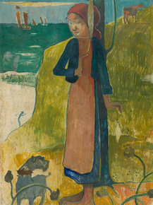 Paul Gauguin | Гоген Поль - Бретонская девушка крутится