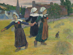 Paul Gauguin | Гоген Поль - Танцы бретонских девушек, Понт-Авен