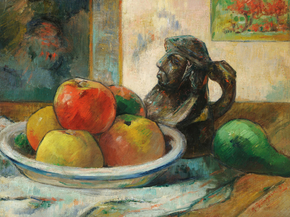 Paul Gauguin | Гоген Поль - Натюрморт с яблоками, грушей и кувшином