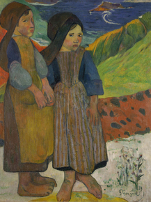 Paul Gauguin | Гоген Поль - Две бретонки у моря