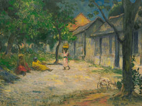 Paul Gauguin | Гоген Поль - Женщины и козы в деревне