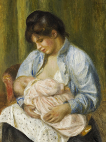 Pierr - Auguste Renoir | Ренуар Пьер - Женщина, кормящая ребенка