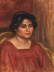 Pierr - Auguste Renoir | Ренуар Пьер - Габриэль в красном платье