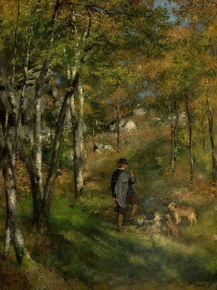 Pierr - Auguste Renoir | Ренуар Пьер - Художник Ле Кёр на охоте в лесу