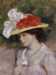 Pierr - Auguste Renoir | Ренуар Пьер - Женщина в цветочной шляпе