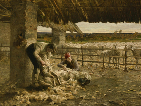 Giovanni Segantini | Джованни Сегантини - Стрижка овец
