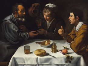 Diego Velazquez | Диего Веласкес - Сцена в таверне с мужчинами и девушкой