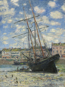 Monet Claude | Клод Моне - Лодка во время отлива