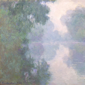 Monet Claude | Клод Моне - Сена в Живерни, утренние туманы