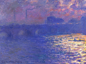 Monet Claude | Клод Моне - Мост Ватерлоо, эффект солнечного света