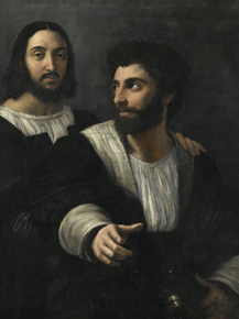 Raffaello Santi | Рафаэль Санти - Автопортрет с другом
