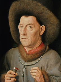 Jan van Eyck | Ян ван Эйк - Мужчина с гвоздикой, 1435