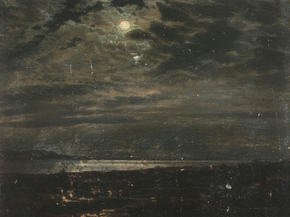 Frederic Edwin Church - Maine Coast, moonlight | Фредерик Эдвин Чёрч