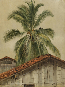Frederic Edwin Church - Palm Trees and Housetops | Фредерик Эдвин Чёрч