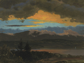 Frederic Edwin Church - Sunset across the Hudson Valley | Фредерик Эдвин Чёрч