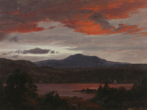 Frederic Edwin Church - Turner Pond with Pomola Peak | Фредерик Эдвин Чёрч