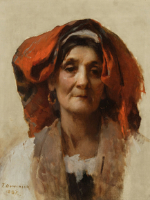 Frank Duveneck - Head of an Italian Woman | Фрэнк Дювенек