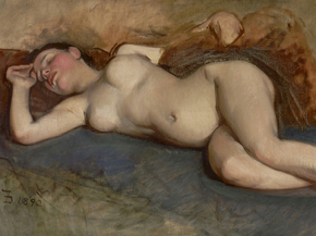 Frank Duveneck - Reclining Nude | Фрэнк Дювенек Frank Duveneck - Reclining Nude | Фрэнк Дювенек