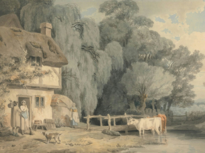 Francis Wheatley - Country Scene, Figures by a Cottage Door | Фрэнсис Уитли