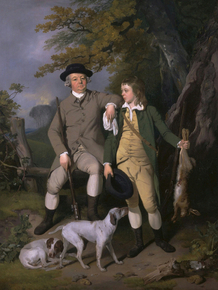 Francis Wheatley - Portrait of a Sportsman with His Son | Фрэнсис Уитли