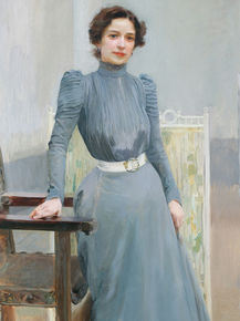 Joaquin Sorolla - Clotilde in a grey dress | Хоакин Соролья Joaquin Sorolla - Clotilde in a grey dress | Хоакин Соролья