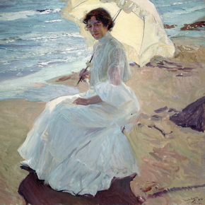 Joaquin Sorolla - Clotilde on the Beach | Хоакин Соролья