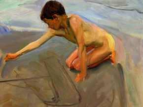 Joaquin Sorolla - Drawing in the Sand | Хоакин Соролья