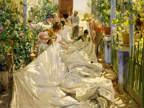 Joaquin Sorolla - Sewing the Sail | Хоакин Соролья Joaquin Sorolla - Sewing the Sail | Хоакин Соролья