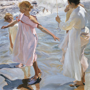 Joaquin Sorolla - Time for a Bathe, Valencia | Хоакин Соролья