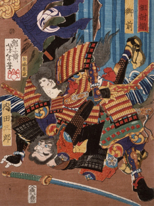 Цукиока Ёситоси - Tomoe Gozen, Wife of Kiso Yoshinaka