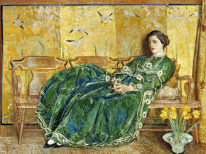 Childe Hassam - April, The Green Gown | Чайльд Гассам
