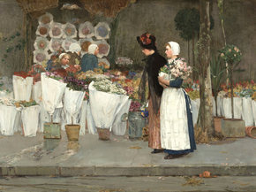 Childe Hassam - At the Florist | Чайльд Гассам