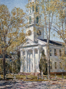 Childe Hassam - Church at Old Lyme | Чайльд Гассам