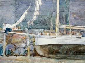 Childe Hassam - Drydock, Gloucester | Чайльд Гассам