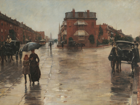 Childe Hassam - Rainy Day, Boston | Чайльд Гассам