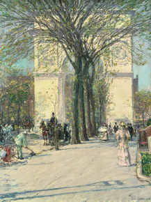 Childe Hassam - Washington Arch, Spring | Чайльд Гассам