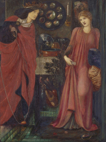 Edward Burne-Jones - Fair Rosamund and Queen Eleanor | Эдвард Бёрн-Джонс