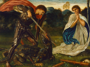 Edward Burne-Jones - The fight St George kills the dragon | Эдвард Бёрн-Джонс