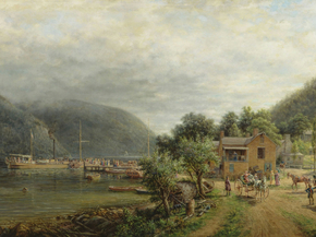 Edward Lamson Henry - Clermont Making a Landing | Эдвард Лемсон Генри