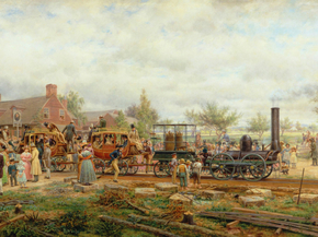 Edward Lamson Henry - The First Railroad Train | Эдвард Лемсон Генри