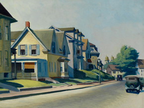 Edward Hopper - Sun on Prospect Street | Эдвард Хоппер