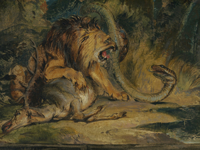 Edwin Landseer - Lion Defending its Prey | Эдвин Ландсир