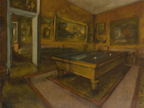 Edgar Degas - Billiard Room at Menil-Hubert | Дега Эдгар