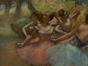 Edgar Degas - Four Ballet Dancer on Stage | Дега Эдгар